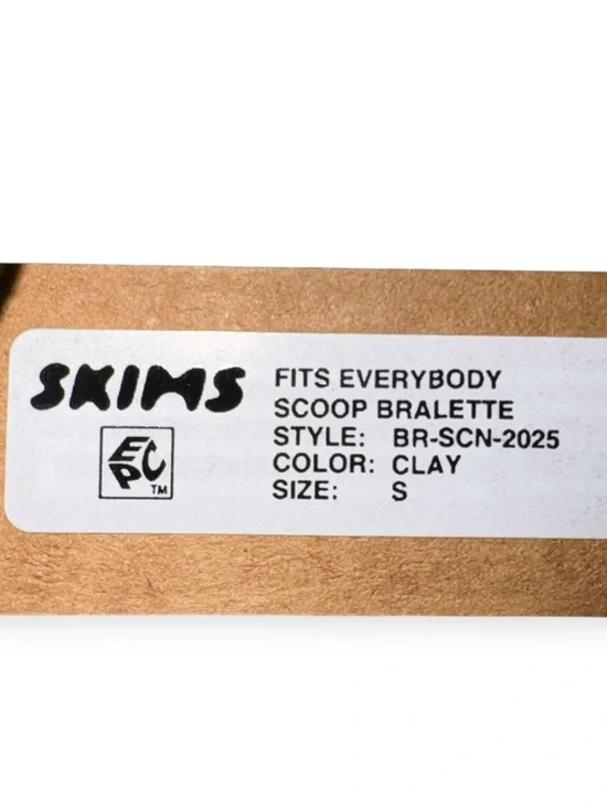 NWT SKIMS Fits Everybody Scoop Bralette Nude Clay Bra Size Small - Picture 7 of 11